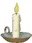flickering prayer candle